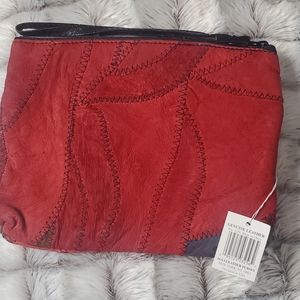 Genuine leather wristlet